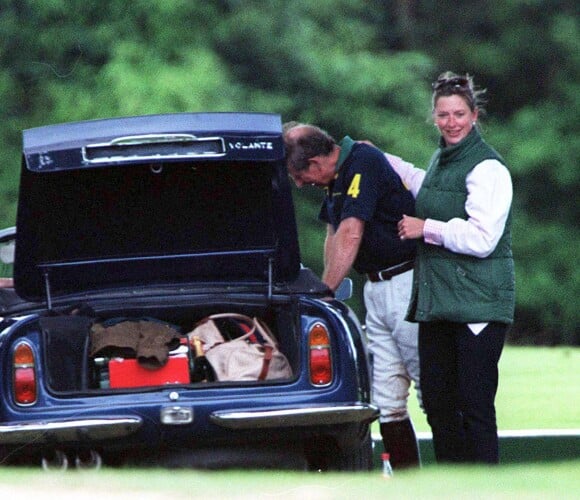 Tiggy Legge-Bourke et le prince Charles au Dorchester Trophee Polo en 1999.