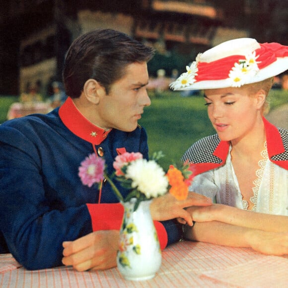 Archives - Alain Delon et Romy Schneider sur le tournage du film "Christine". 1958.