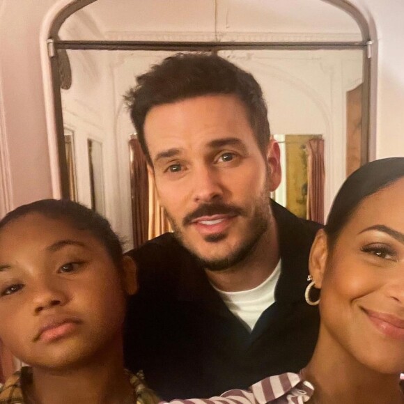 M. Pokora, sa femme Christina Milian et sa belle-fille Violet Madison.