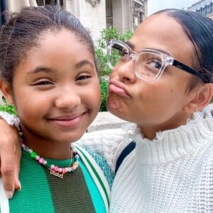 Christina Milian et sa fille Violet Madison (11 ans) à Paris.