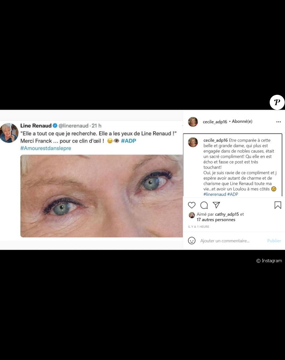 Cécile de "L'amour est dans le pré 2021" touchée par la réponse de Line Renaud