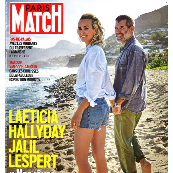 Laeticia Hallyday et Jalil Lespert dans "Paris Match", le 16 septembre 2021.