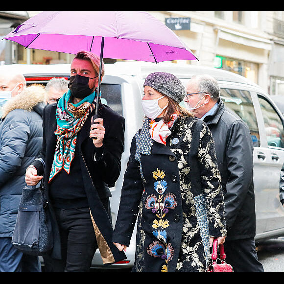 Ségolène Royal - Sorties des Obsèques du danseur Etoile Patrick Dupond en l'église Saint-Roch à Paris, France, le 11 mars 2021.