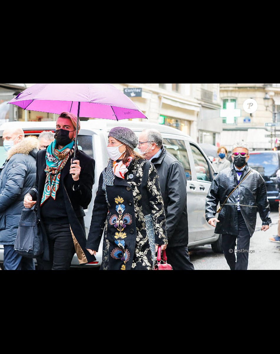 Ségolène Royal - Sorties des Obsèques du danseur Etoile Patrick Dupond en l'église Saint-Roch à Paris, France, le 11 mars 2021.