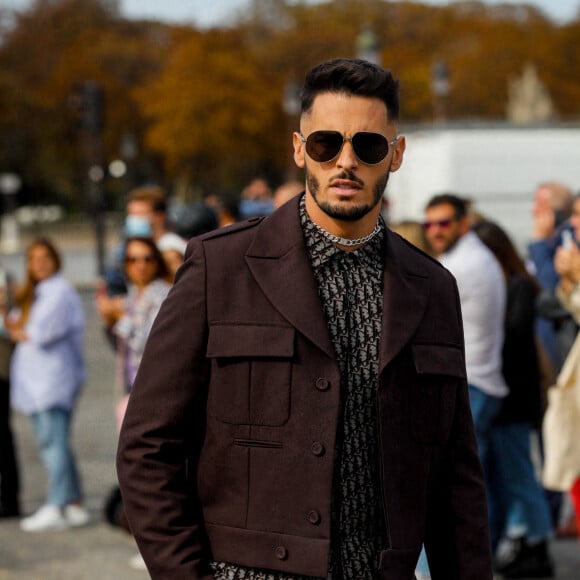 Baptiste Giabiconi - Arrivées au défilé de mode Dior lors de la la Fashion Week printemps/été 2022 de Paris, France, le 28 septembre 2021. © Clovis-Veeren/Bestimage