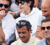 Arnaud Clément et sa compagne Nolwenn Leroy - People dans les tribunes lors de la finale messieurs des internationaux de France de tennis de Roland Garros 2019 à Paris le 9 juin 2019. © Jacovides-Moreau/Bestimage 