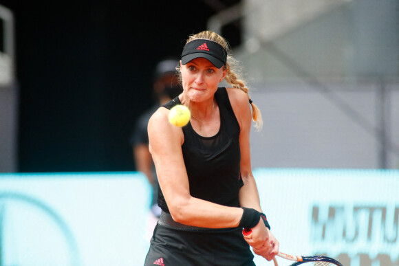 Kristina Mladenovic lors des qualifications du WTA 1000 de Madrid, Espagne, le 27 avril 2021. © Oscar J. Barroso/Zuma Press/Bestimage 