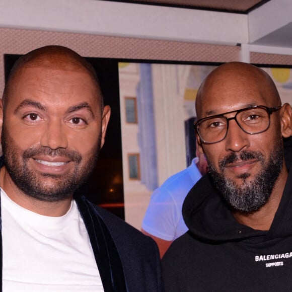 Fouad Ben Kouider, Nicolas Anelka - Soirée d'anniversaire de Fouad Ben Kouider à Paris, le 2 octobre 2021. © Rachid Bellak/Bestimage