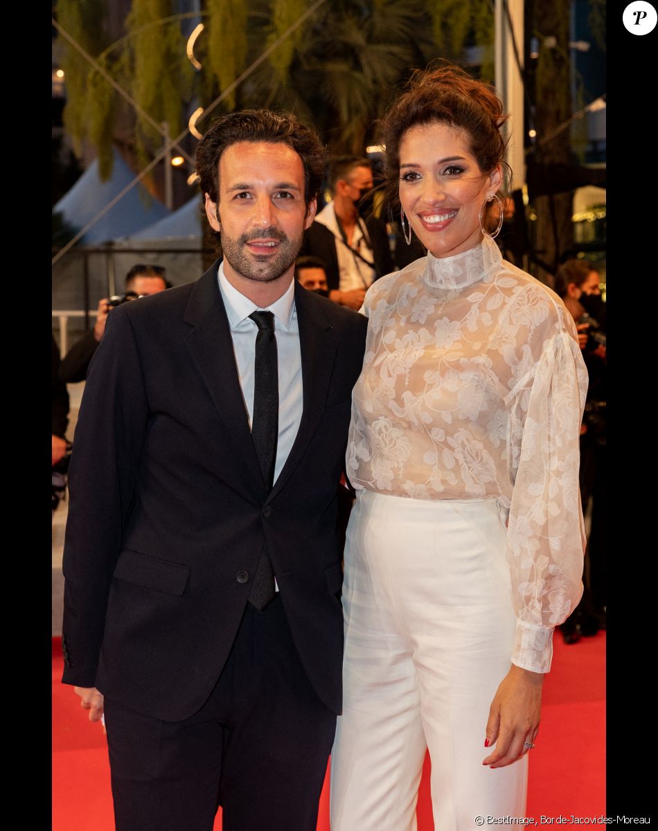 Laurie Cholewa et son mari Greg Levy - Montée des marches du film " Titane " lors du 74ème Festival International du Film de Cannes. Le 13 juillet 2021 © Borde-Jacovides-Moreau / Bestimage