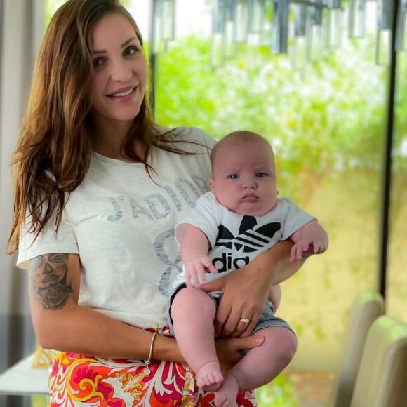 Julia Paredes et son fils Vittorio, septembre 2021