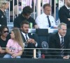 Victoria Beckham, Harper - David Beckham est venu en famille regarder son ancien club de football, les LA Galaxy contre l'Inter Miami (3-2) le 18 avril 2021. Dans la tribune officielle, personne ne porte de masque de protection contre le coronavirus (COVID-19).