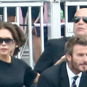 Victoria Beckham, Harper - David Beckham est venu en famille regarder son ancien club de football, les LA Galaxy contre l'Inter Miami (3-2) le 18 avril 2021. Dans la tribune officielle, personne ne porte de masque de protection contre le coronavirus (COVID-19).