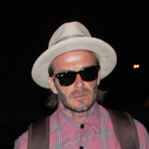 David Beckham à l'aéroport de LAX à Los Angeles.