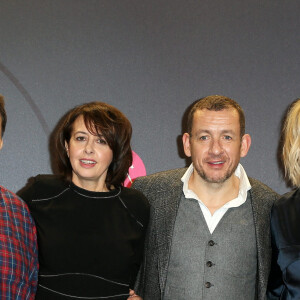 Guy Lecluyse, Valérie Bonneton, Dany Boon, Laurence Arné - Soirée d'ouverture du 21éme Festival International du Film de Comédie de l'Alpe d'Huez le 16 Janvier 2018. © Dominique Jacovides/Bestimage