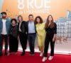 Tom Leeb, Liliane Rovere, Laurence Arne, Dany Boon, Nawell Madani et Alison Wheeler présentent le film "8 rue de l'Humanité" (Netflix) à Vitry-en-Artois, le 24 septembre 2021. 
