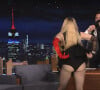 Madonna sur le plateau de l'émission "The Tonight Show starring Jimmy Fallon". le 8 octobre 2021.