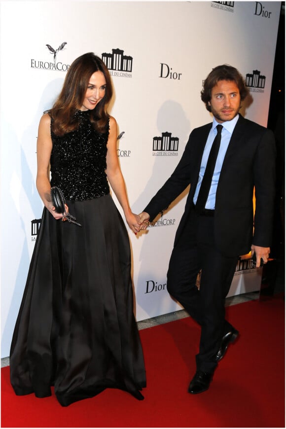 Elsa Zylberstein (habillee en Dior) et son compagnon Gabriel Naouri Soiree d'inauguration de la Cite du Cinema à Saint Denis, en France, le 21 septembre 2012.