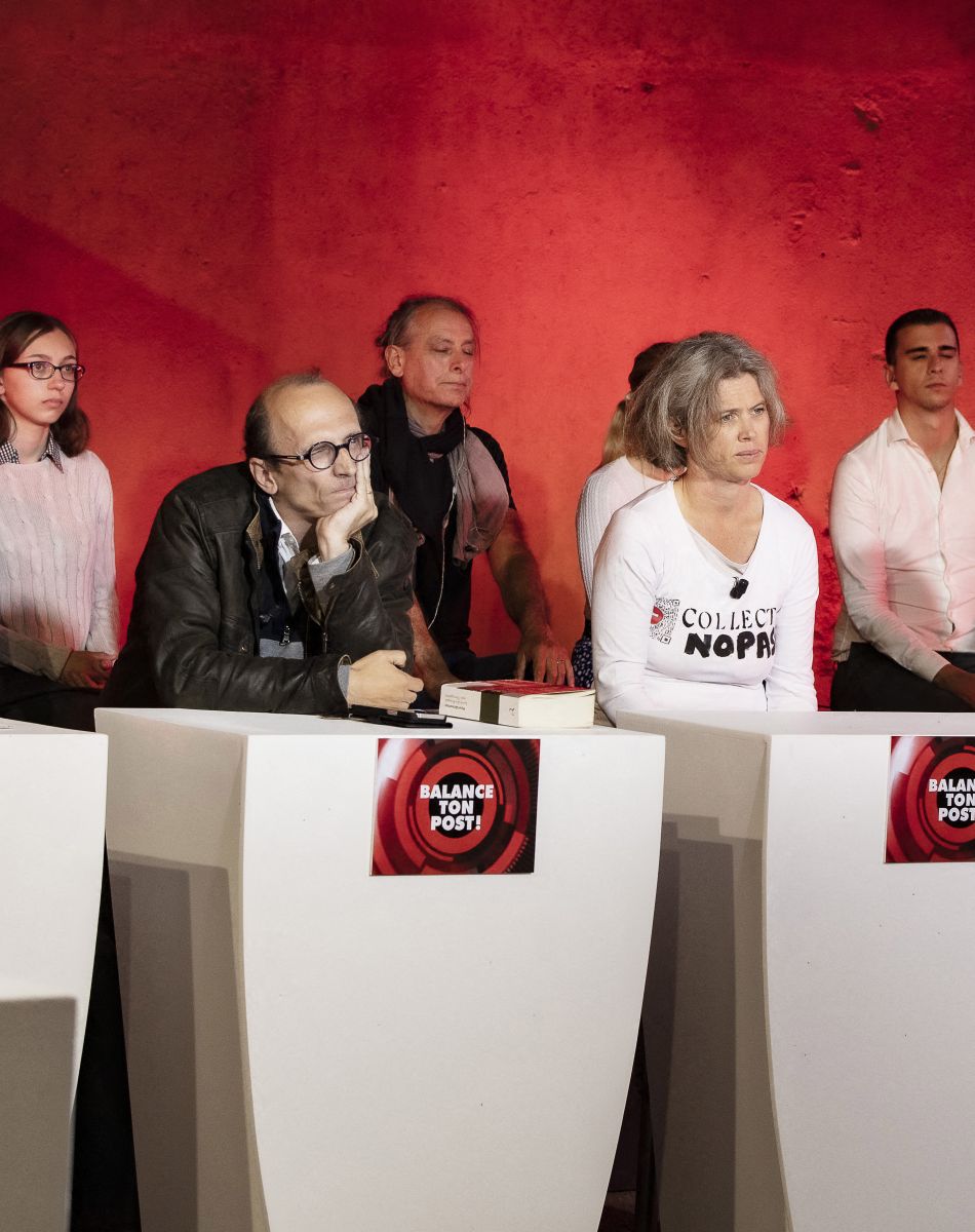 Exclusif - Florian Philippot, Fabrice Di Vizio, Adeline, Raquel Garrido - Enregistrement de l'émission "Balance Ton Post (BTP)", présentée par Cyril Hanouna et diffusée le 2 en direct sur C8
