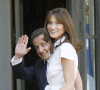 Carla Bruni-Sarkozy et Nicolas Sarkozy à l'Elysée