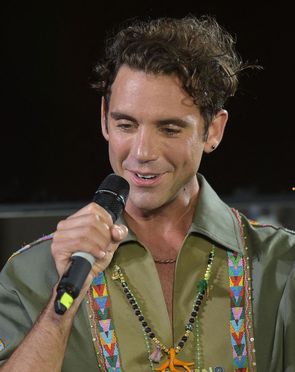 Mika sur le plateau de l'émission "Il tempo delle donne" à Milan. Le 16 septembre 2021