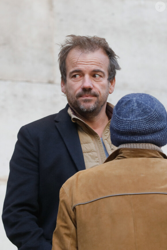 Stéphane Henon - Sorties des obsèques de la comédienne Pascale Roberts en l'église Saint Roch à Paris le 8 novembre 2019.  