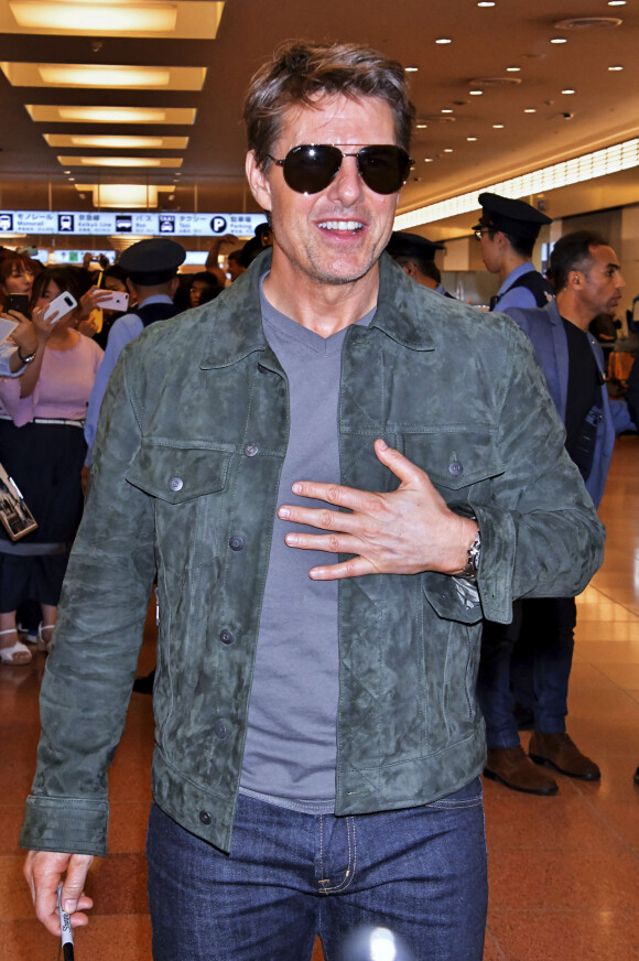 Tom Cruise arrive à l'aéroport de Tokyo, le 17 juillet 2018.