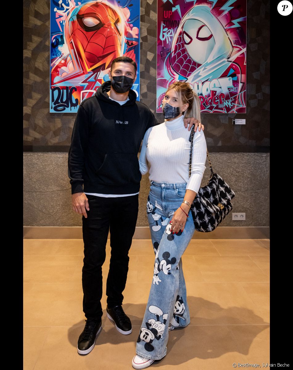 Mauro Icardi et sa femme Wanda Nara - Les Super Héros du sport font leur rentrée à Disneyland Paris en août 2021. © Sylvain Beche / Disneyland Paris via Bestimage