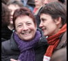 Arlette Laguiller et Nathalie Arthau lors d'une manifestation en 2009  à Paris
