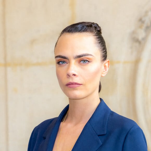 Cara Delevingne assiste au défilé Christian Dior (collection Haute Couture automne-hiver 2021-2022) au Musée Rodin. Paris, le 5 juillet 2021. ©Olivier Borde / BestImage