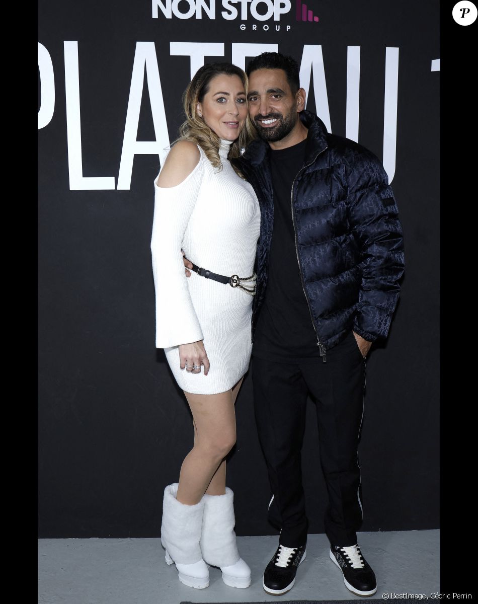 Exclusif - Magali Berdah et son compagnon Stéphane lors de l'enregistrement de l'émission "L'Instant De Luxe" pour la chaine Non Stop People. Le 26 novembre 2020 © Cédric Perrin / Bestimage
