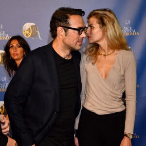 Nicolas Bedos, le président du Jury et Pauline Desmonts durant la troisième journée de la 3eme édition du Festival Cinéroman à Nice, le 22 octobre 2021. © Bruno Bebert/bestimage