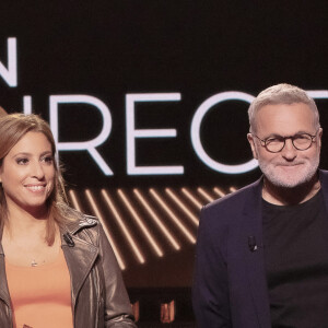 Exclusif - Léa Salamé, Laurent Ruquier sur le plateau de l'émission "On est en direct" (OEED) diffusée sur France 2 le 23 octobre 2021 © Jack Tribeca / Bestimage 