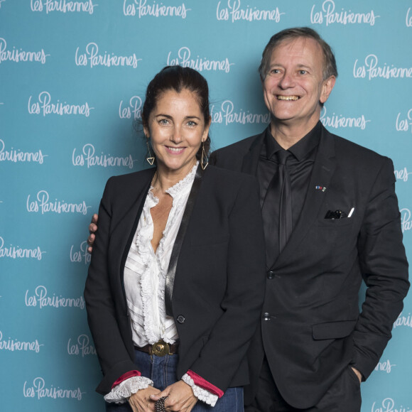 Exclusif - Cristina Reali et Francis Huster - Photocall de la première du spectacle "Les Parisiennes" aux Folies Bergères à Paris le 24 mai 2018. © Olivier Borde - Pierre Perusseau/Bestimage 