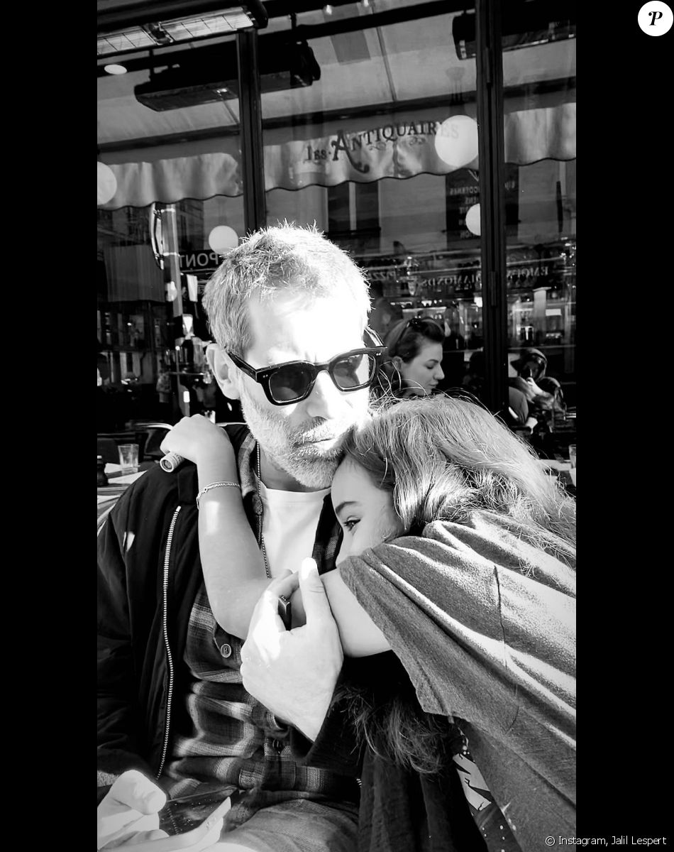 Jalil Lespert retrouve sa fille Gena. Instagram. Le 24 octobre 2021.