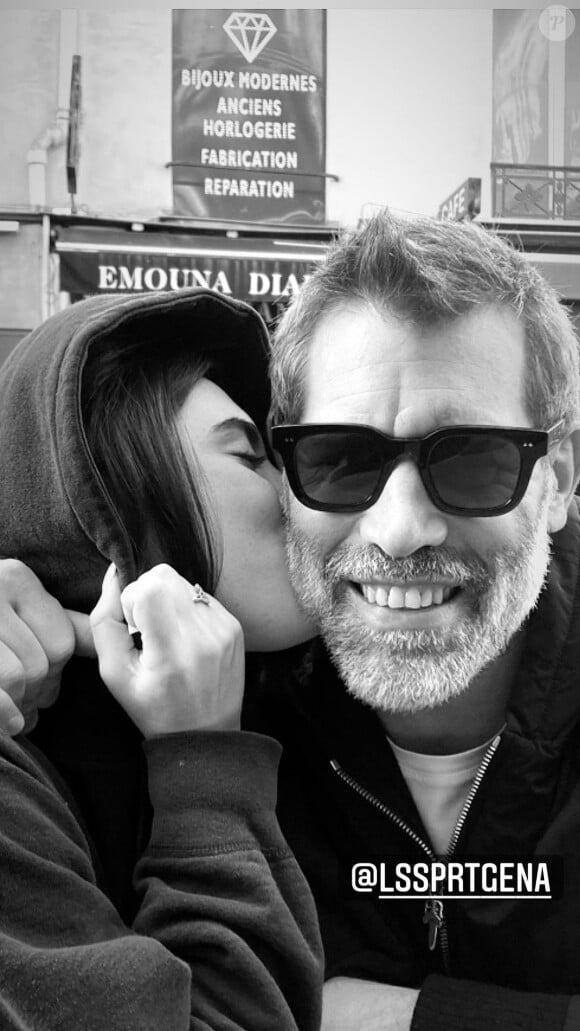 Jalil Lespert retrouve sa fille Gena. Instagram. Le 24 octobre 2021.