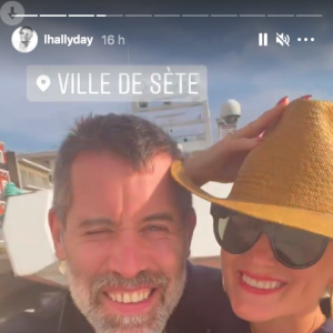 Laeticia Hallyday et Jalil Lespert en vacances à Sète, le 12 juillet 2021 sur Instagram.