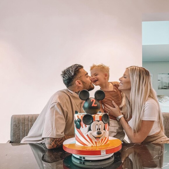 Thibault Garcia et Jessica Thivenin aux 2 ans de leur fils Maylone
