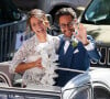 Mariage de Thomas Hollande et de la journaliste Emilie Broussouloux l'église de Meyssac en Corrèze, près de Brive, ville d'Emiie. Le 8 Septembre 2018. © Patrick Bernard-Guillaume Collet / Bestimage