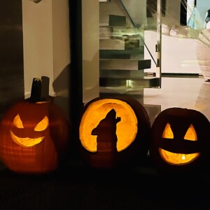 La citrouille dans la maison de Joakim Noah pour Halloween.