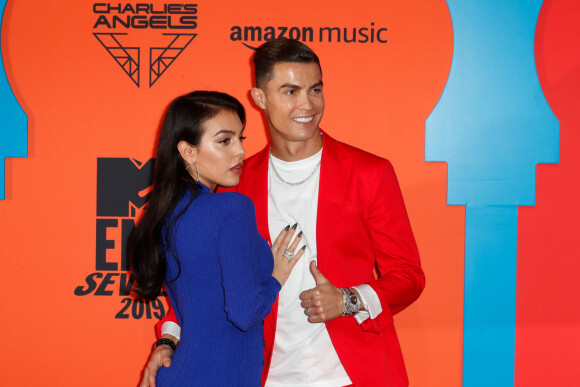 Cristiano Ronaldo et sa compagne Georgina Rodriguez à la soirée MTV European Music Awards 2019 (MTV EMA's) au FIBES Conference and Exhibition Centre à Séville en Espagne, le 3 novembre 2019
