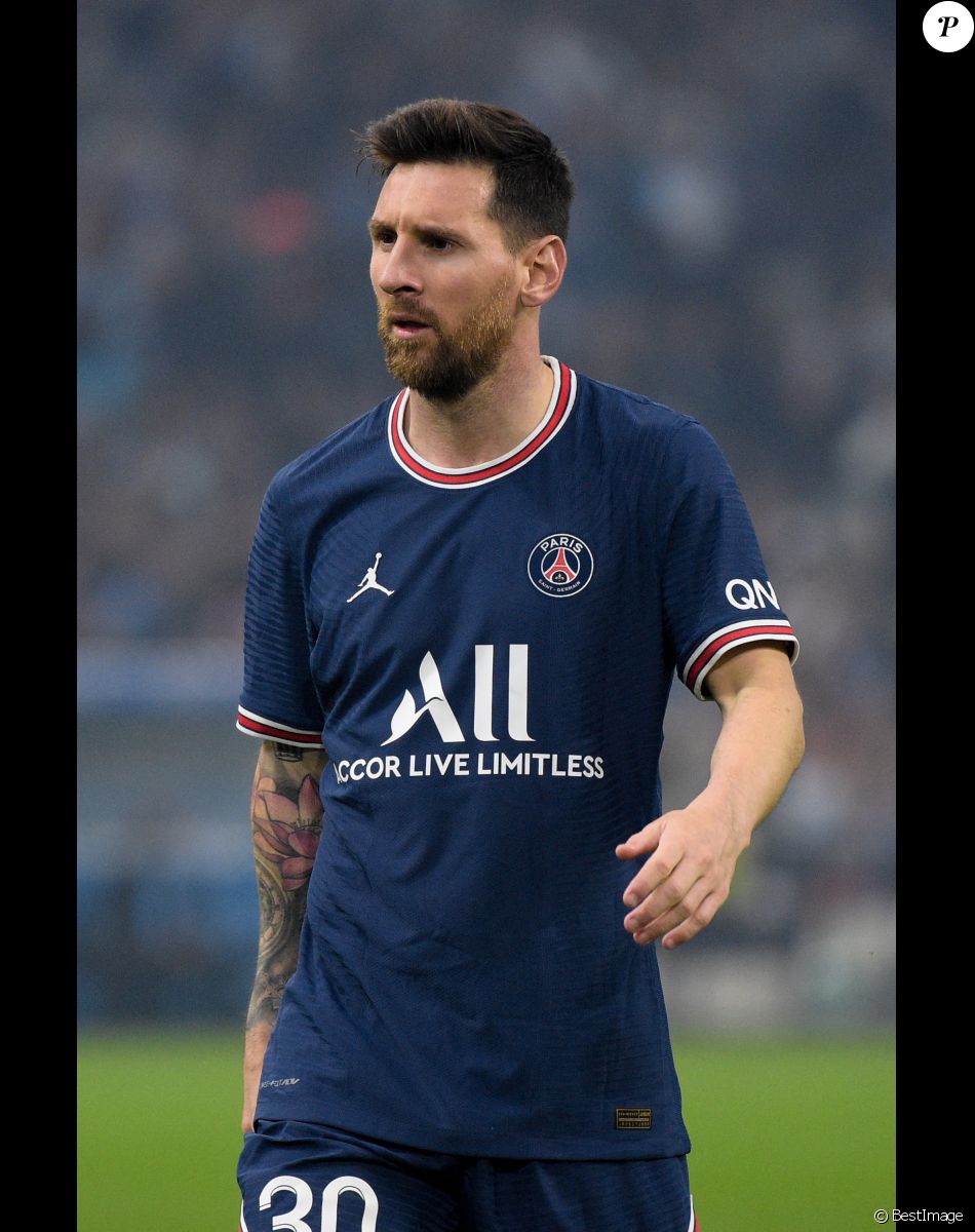 Lionel Leo Messi ( 30 - PSG ) - Match Ligue 1 Uber Eats "OM - PSG (0-0)" au stade Orange Vélodrome à Marseille, le 24 octobre 2021.