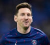 Echauffement des joueurs du PSG Lionel Messi (PSG) - Match de Ligue 1 Uber Eats Psg (2) - Lille(1) au Parc des Princes à Paris le 29 octobre 2021. © JB Autissier/PanoramicBestimage 