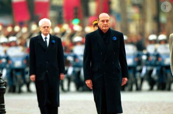 Lionel Jospin et Jacques Chirac - Cérémonie du 11 novembre 1999 à Paris