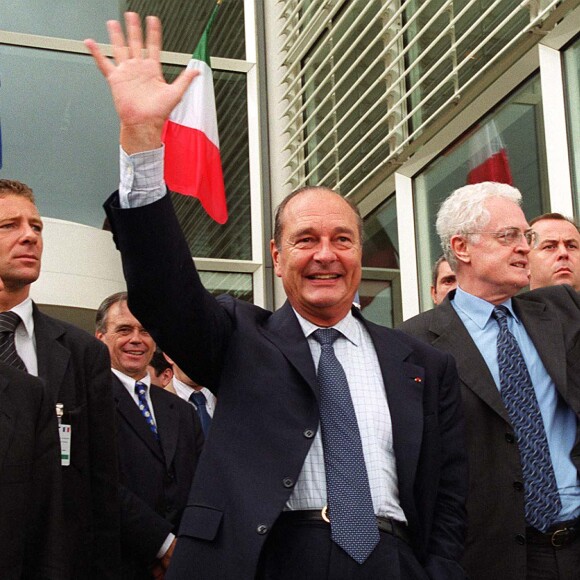Lionel Jospin et Jacques Chirac - Sommet franco-italien à Nîmes en 1999