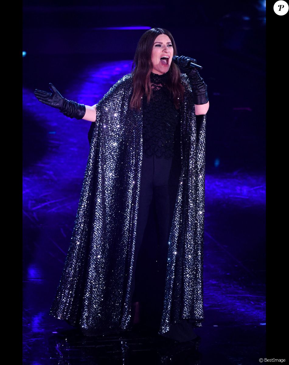 Laura Pausini lors de la 2ème soirée du 71ème Festival de la chanson italienne de Sanremo. Le 3 mars 2021