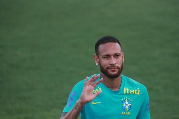 Neymar Jr. - La sélection brésilienne s'entraîne au stade Ismael Benigno à Manaus, Brésil, le 12 octobre 2021. © Fotoarena/Panoramic/Bestimage