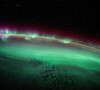 Thomas Pesquet et les aurores australes visibles au-dessus de l'océan Indien depuis la station spatiale internationale, le 26 juillet 2021.