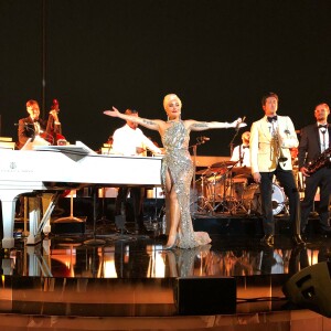 Lady Gaga en concert lors de la soirée de gala de l'Academy Museum of Motion Pictures à Los Angeles, le 25 septembre 2021. © Marty Israel/ZUMA Press Wire Service/Bestimage 