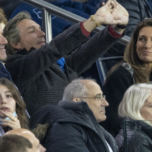 Anne-Claire Coudray et son compagnon Nicolas Vix - Match de qualification pour la Coupe du monde 2022 entre la France et le Kazakhstan au stade Parc des Princes à Paris, le 13 novembre 2021. © Cyril Moreau/Bestimage