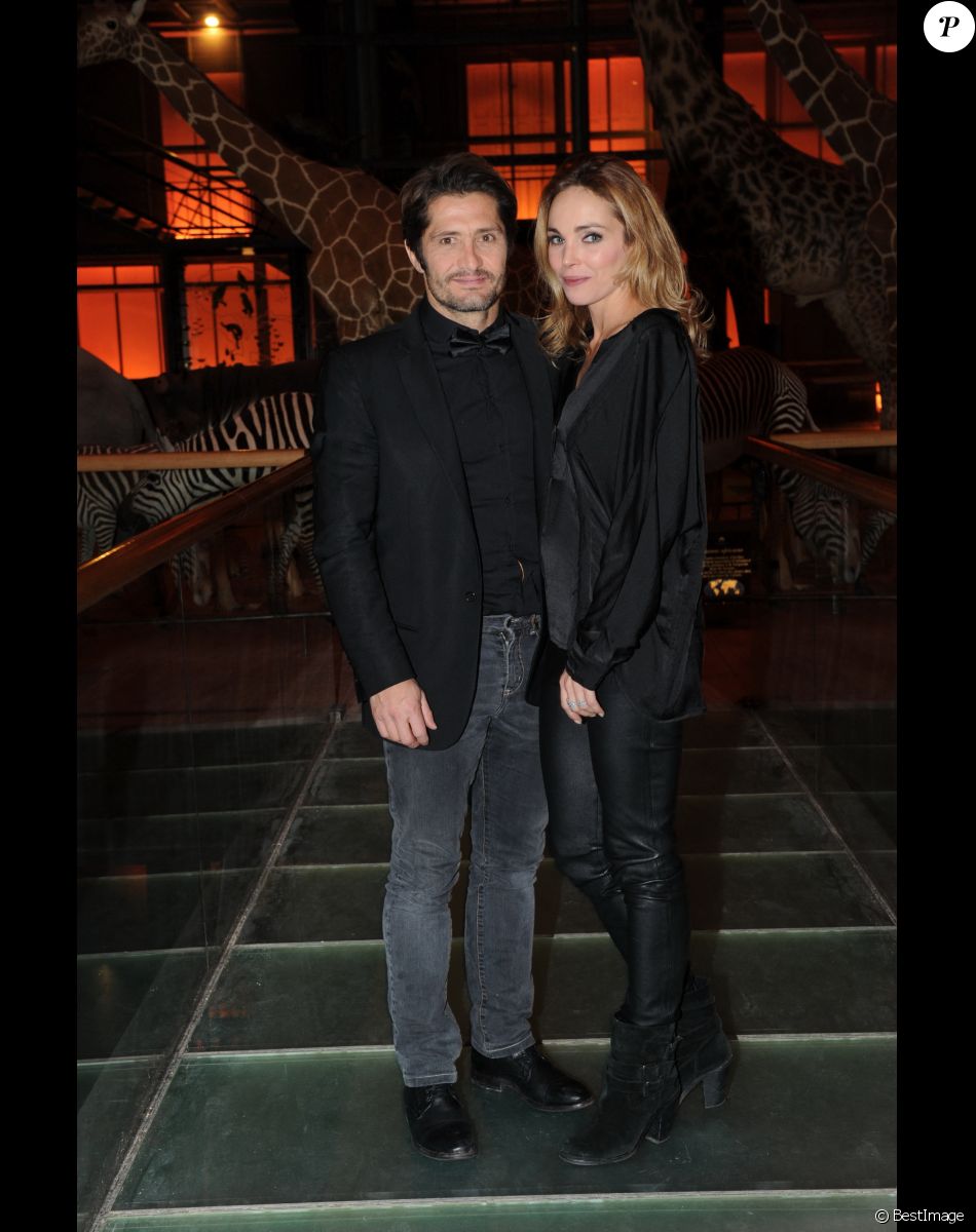 Bixente Lizarazu et Claire Keim - Soiree GQ au musée d'histoire naturelle à Paris. Le 20 novembre 2013